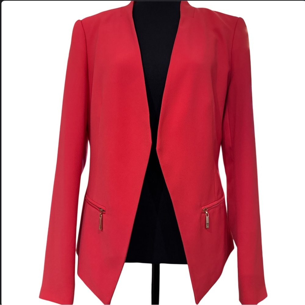 Ivanka Trump Vibrant Coral Blazer Size 4 Petite